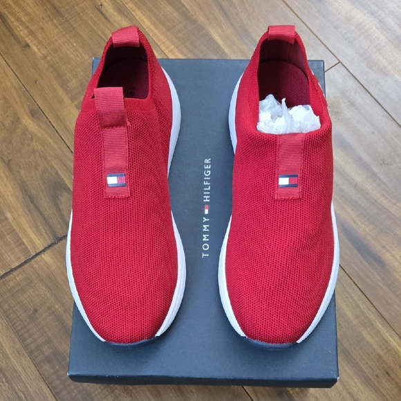 Tommy Hilfiger Men's Red Slip-On Sneakers - Picture 1 of 3